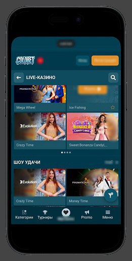 Ассортимент раздела лайв