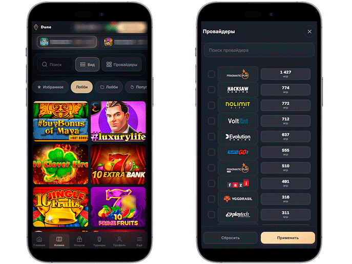 Вход в казино с телефона